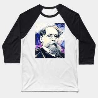 Charles Dickens Portrait | charlles dickens artwork 14 Baseball T-Shirt